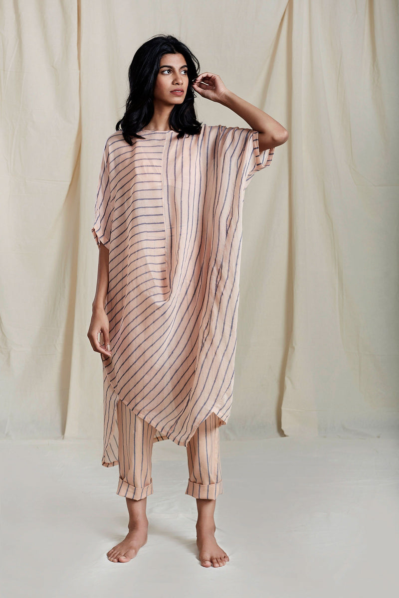 Peach Cowl Tunic Top & Tunics by Mati for women Worldwide