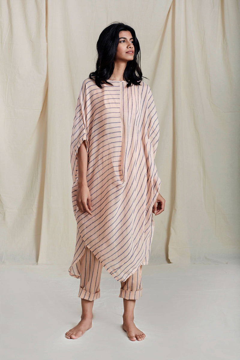 Peach Cowl Tunic Top & Tunics by Mati for women Worldwide
