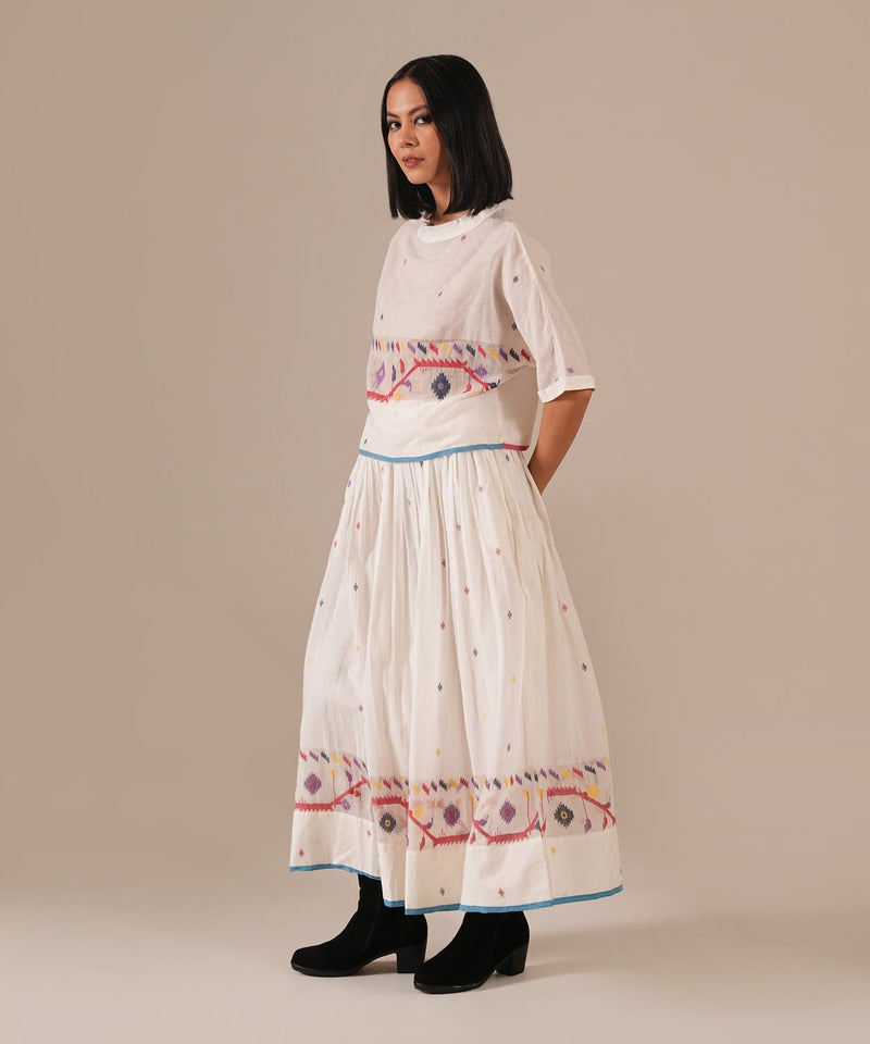 PEARL DEW SET 100% cotton by Indigo Dreams in white color for women Worldwide