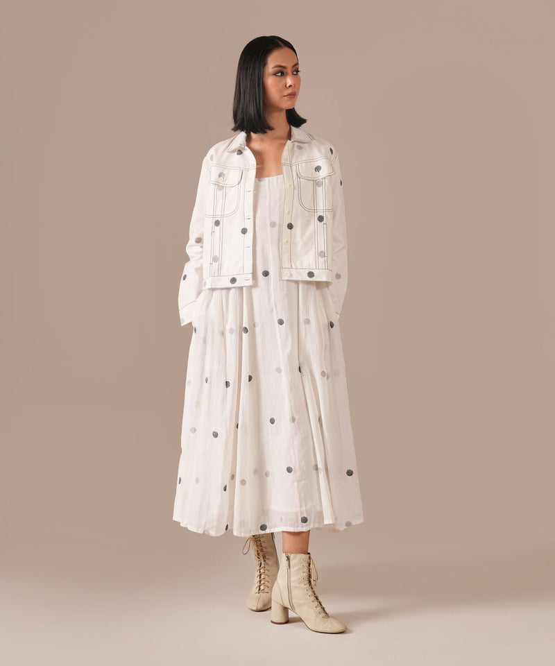 PEARL GLOW SET 100% cotton by Indigo Dreams in white color for women Worldwide