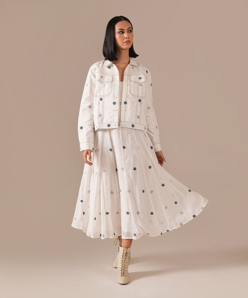 PEARL GLOW SET 100% cotton by Indigo Dreams in white color for women Worldwide