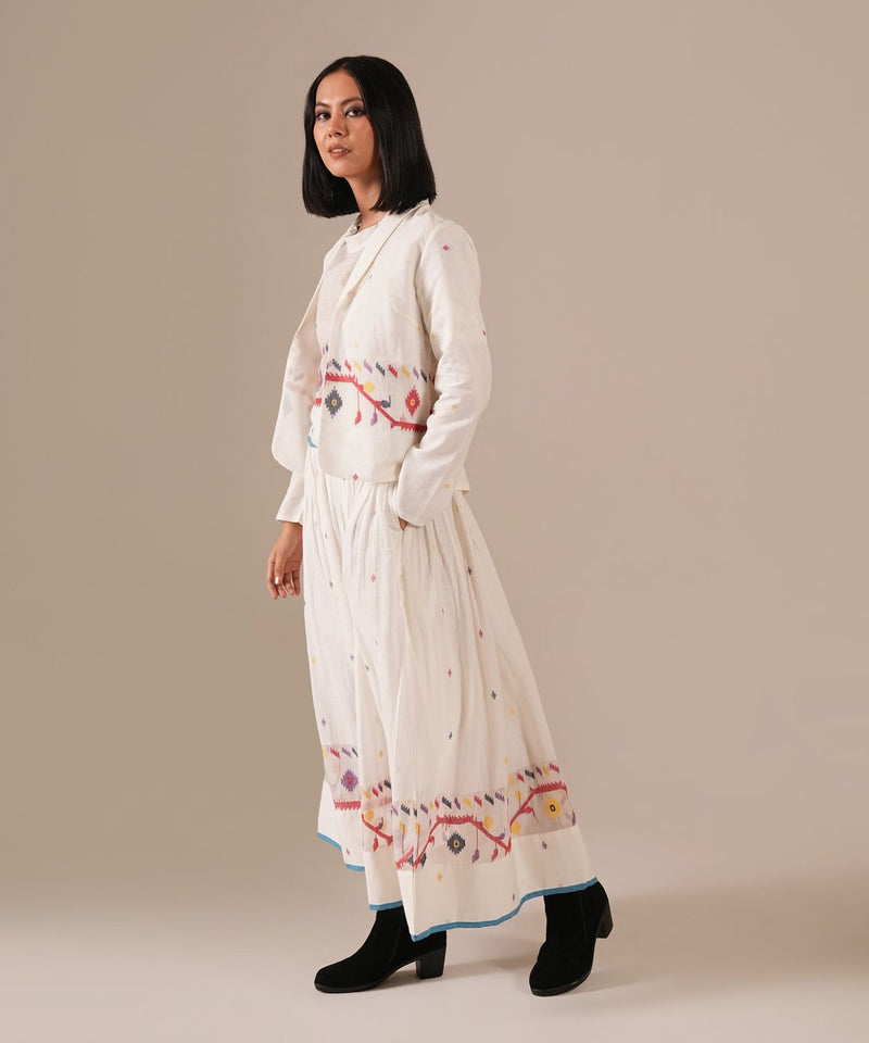 PEARL SONG SET 100% cotton by Indigo Dreams in white color for women Worldwide