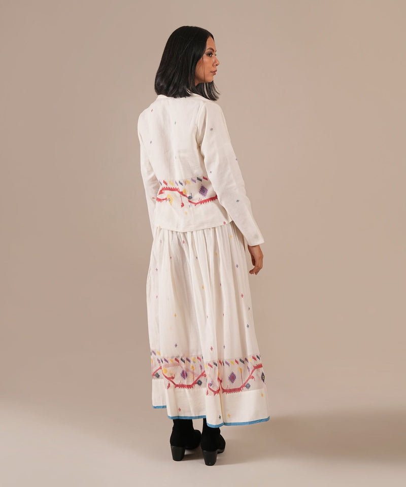 PEARL SONG SET 100% cotton by Indigo Dreams in white color for women Worldwide