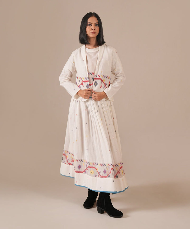 PEARL SONG SET 100% cotton by Indigo Dreams in white color for women Worldwide