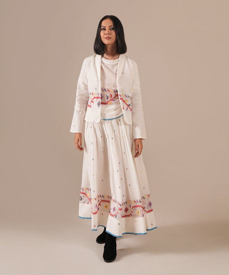 PEARL SONG SET 100% cotton by Indigo Dreams in white color for women Worldwide
