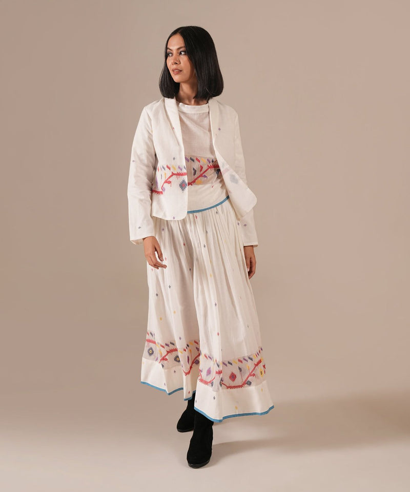 PEARL SONG SET 100% cotton by Indigo Dreams in white color for women Worldwide