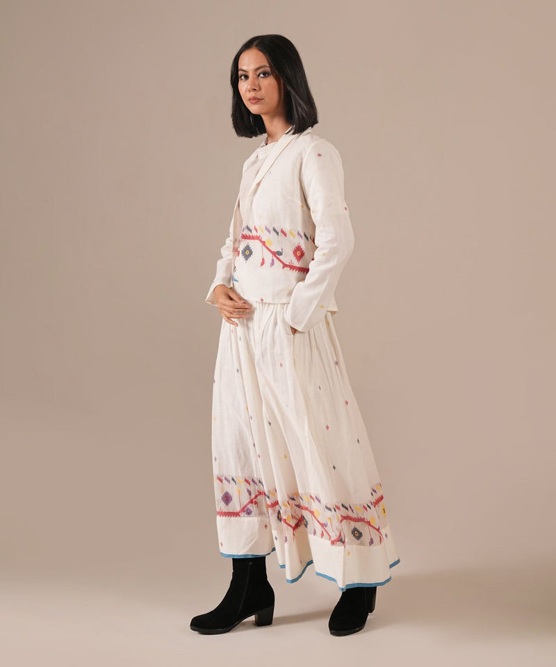 PEARL SONG SET 100% cotton by Indigo Dreams in white color for women Worldwide