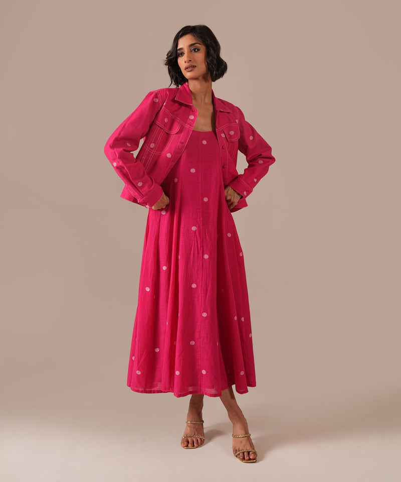 PEONY HAZE SET 100% cotton by Indigo Dreams in pink color for women Worldwide
