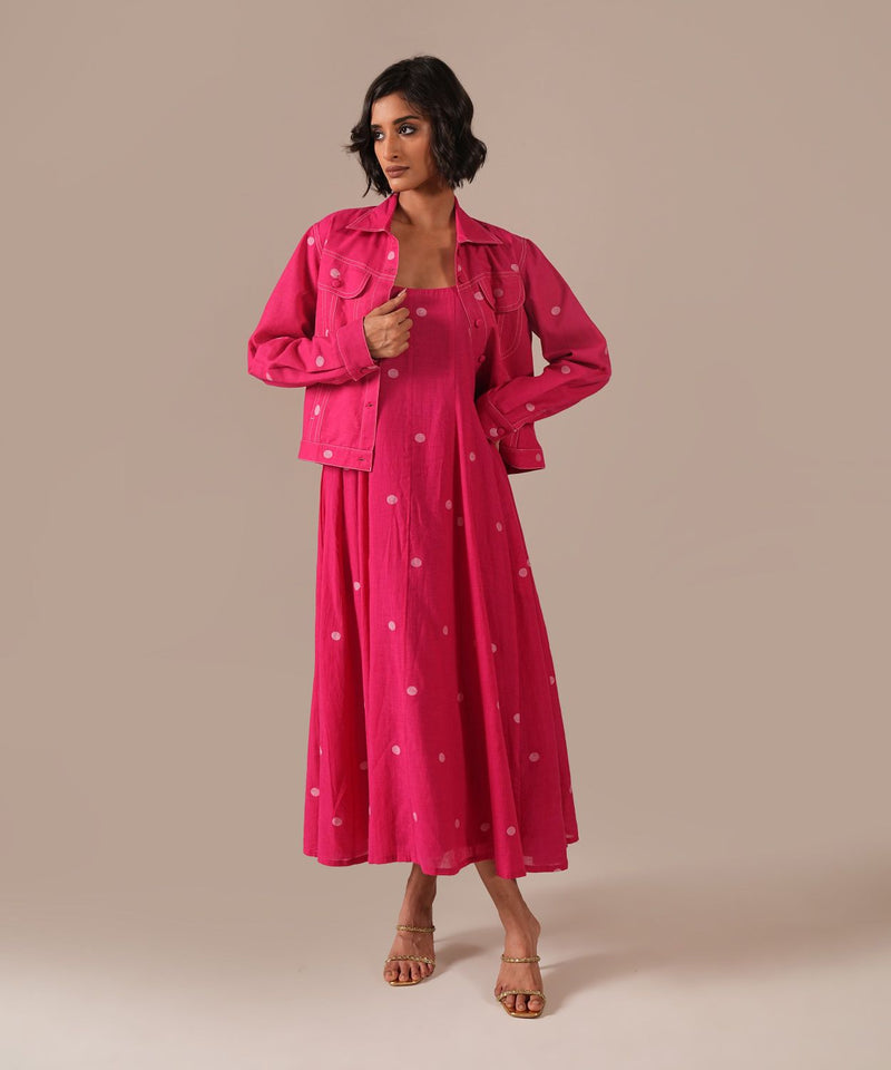 PEONY HAZE SET 100% cotton by Indigo Dreams in pink color for women Worldwide