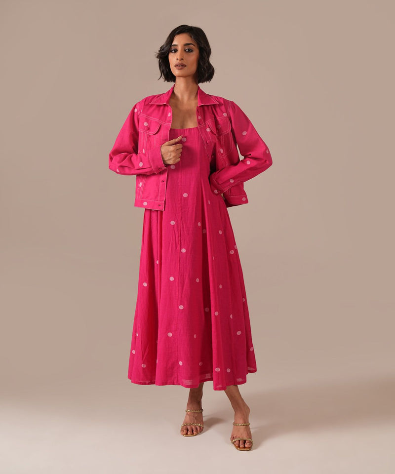 PEONY HAZE SET 100% cotton by Indigo Dreams in pink color for women Worldwide