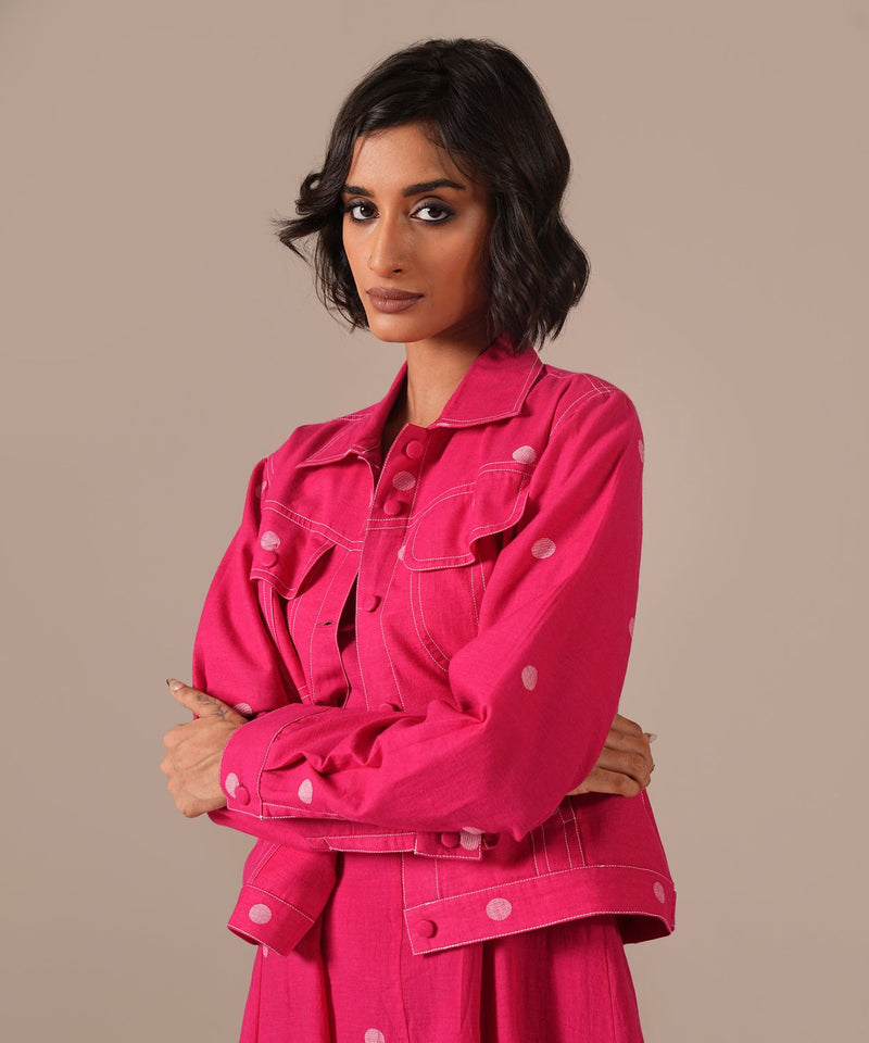 PEONY HAZE SET 100% cotton by Indigo Dreams in pink color for women Worldwide