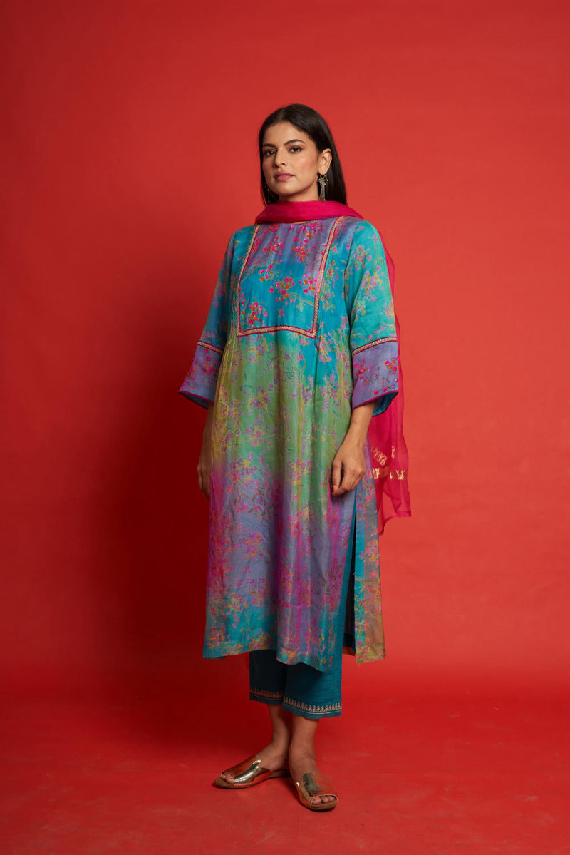Periwinkle Kurta Sets by Priti Prashant for women Worldwide