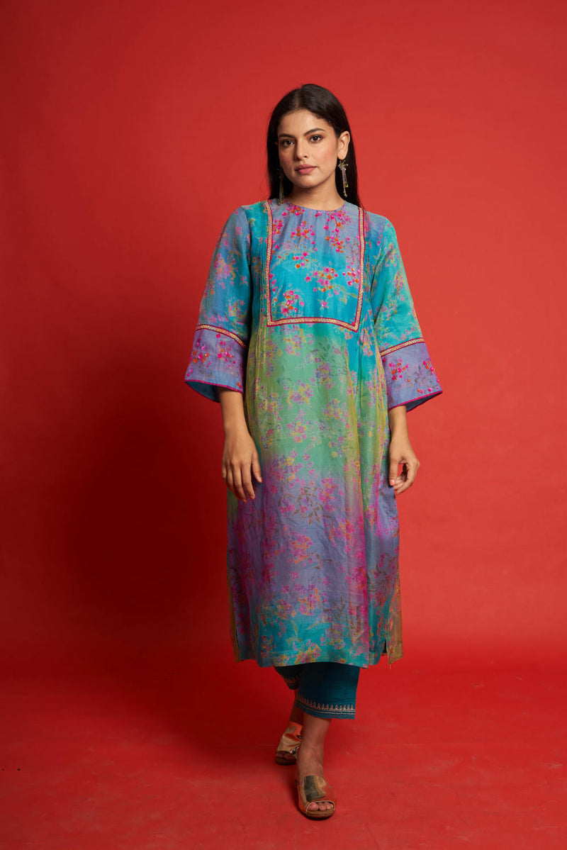 Periwinkle Kurta Sets by Priti Prashant for women Worldwide