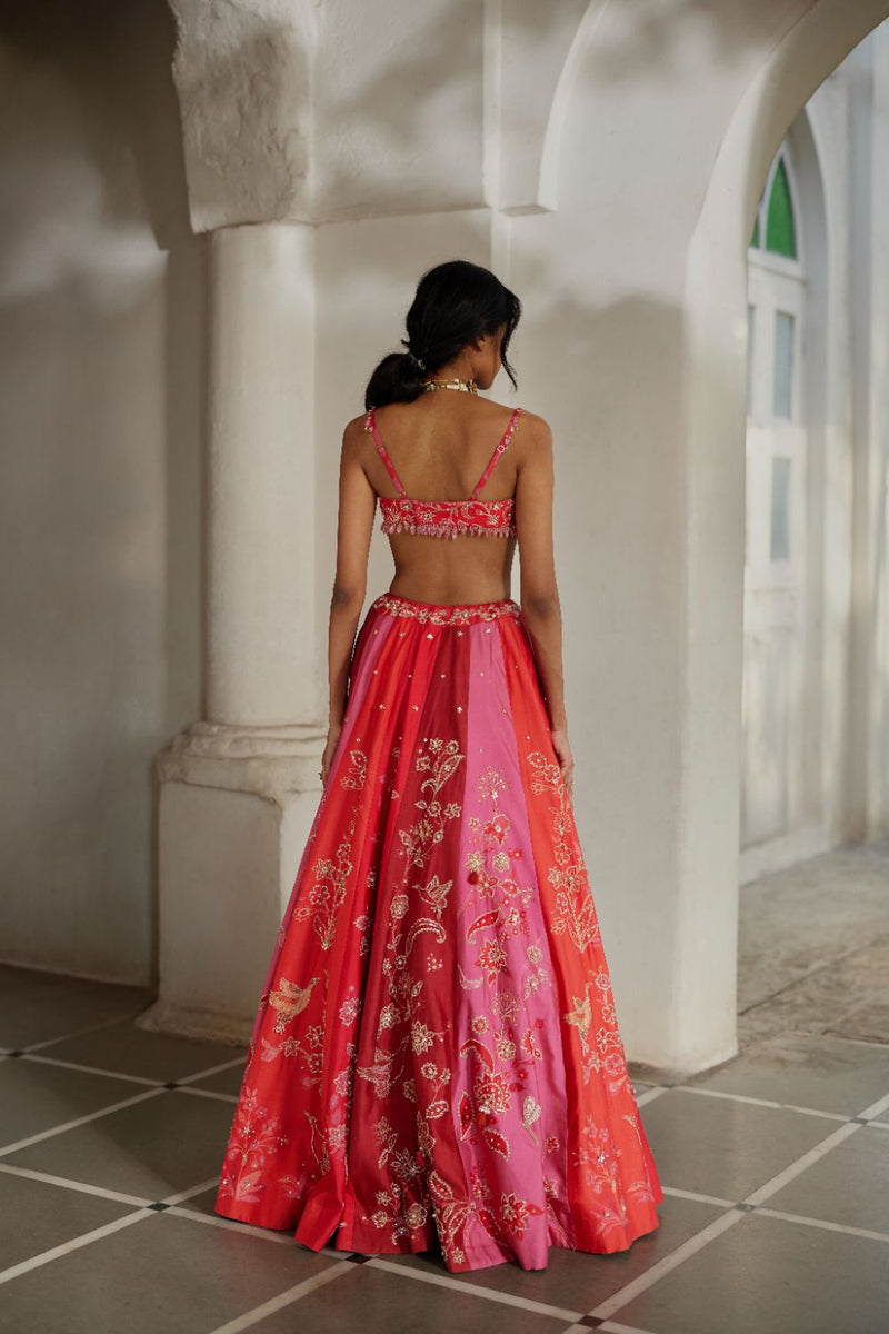 PH-2818 Viri Lehenga Set mul by Paulmi & Harsh in multi color for women Worldwide