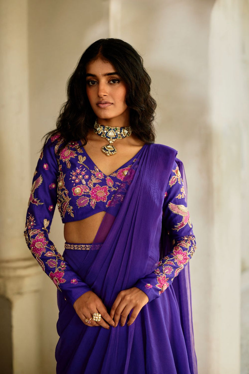 PH-2833 Lithi Saree Set chiffon by Paulmi & Harsh for women Worldwide