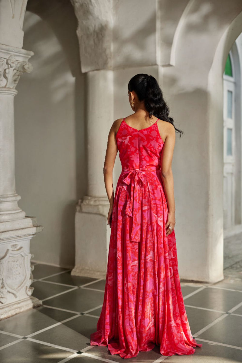 PH-2847 Ira Jumpsuit by Paulmi & Harsh in pink color for women Worldwide