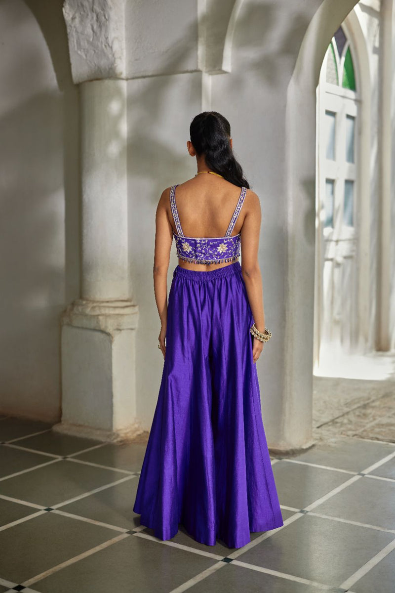 PH-3100 Zilu Cape Palazzo Set organza by Paulmi & Harsh for women Worldwide