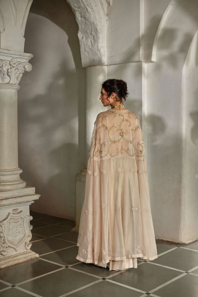 PH-3104 Aira Cape Palazzo Set organza by Paulmi & Harsh for women Worldwide