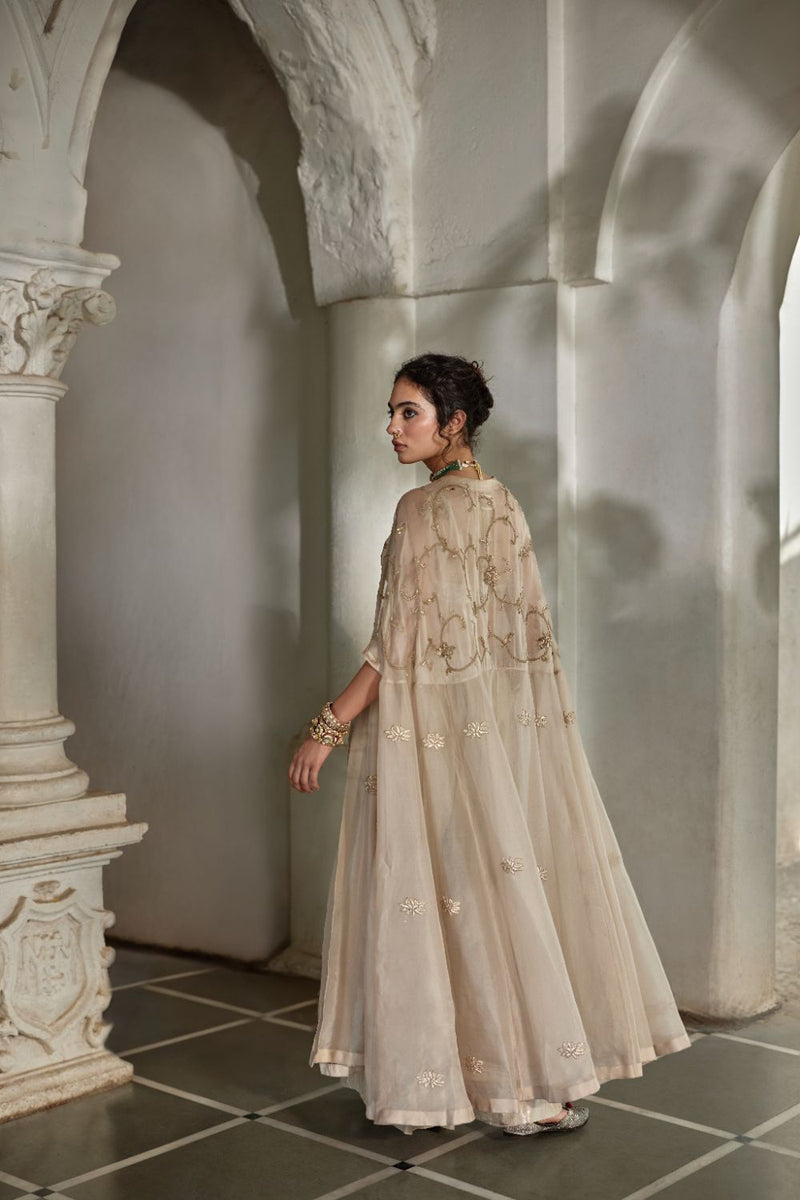 PH-3104 Aira Cape Palazzo Set organza by Paulmi & Harsh for women Worldwide