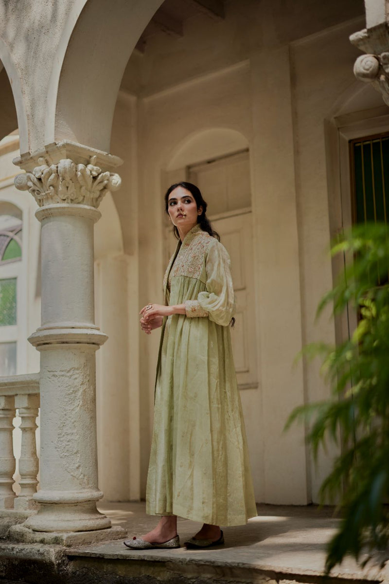 PH-3114 Solene Palazzo Jacket Set by Paulmi & Harsh in green color for women Worldwide