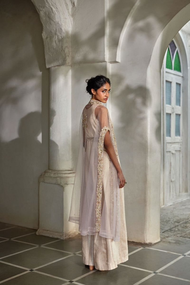 PH-3119 Sera Cape Jumpsuit Set by Paulmi & Harsh for women Worldwide