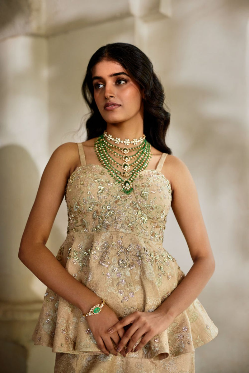 PH-3123 Nara Peplum Set by Paulmi & Harsh for women Worldwide