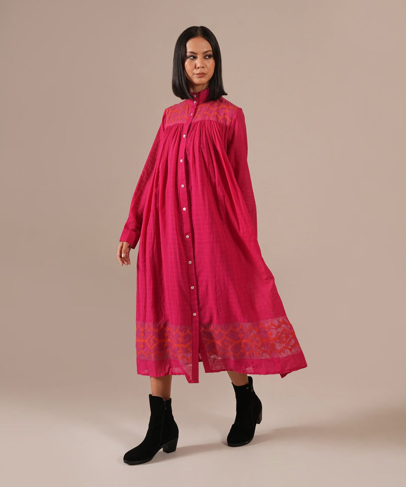 PINK DUSK DRESS 100% cotton by Indigo Dreams in pink color for women Worldwide