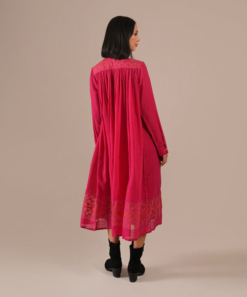 PINK DUSK DRESS 100% cotton by Indigo Dreams in pink color for women Worldwide