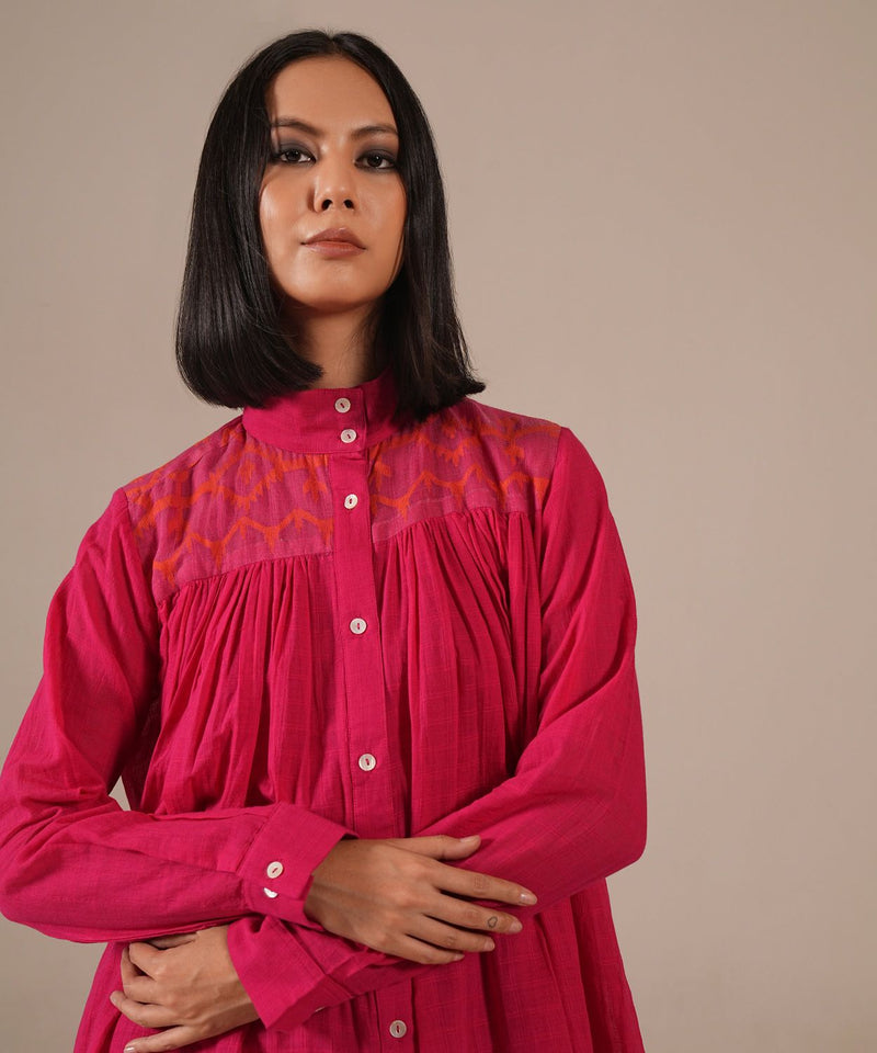 PINK DUSK DRESS 100% cotton by Indigo Dreams in pink color for women Worldwide