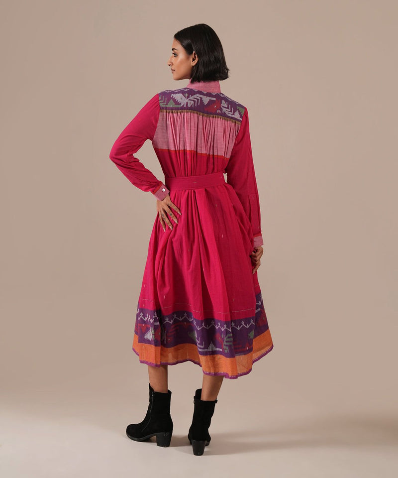 PINK HORIZON DRESS 100% cotton by Indigo Dreams in pink color for women Worldwide