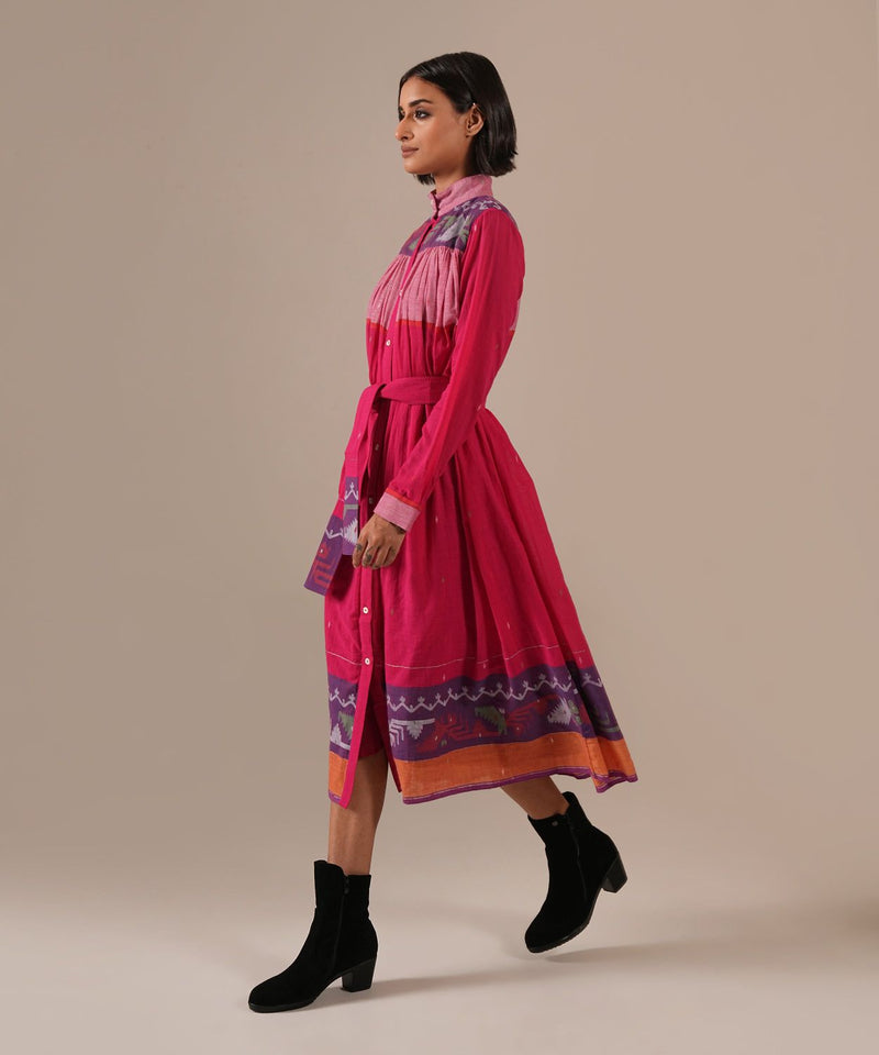 PINK HORIZON DRESS 100% cotton by Indigo Dreams in pink color for women Worldwide