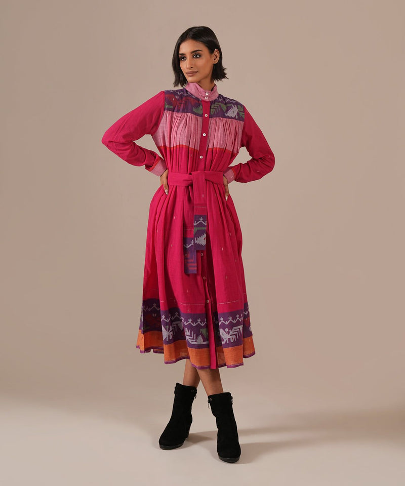 PINK HORIZON DRESS 100% cotton by Indigo Dreams in pink color for women Worldwide