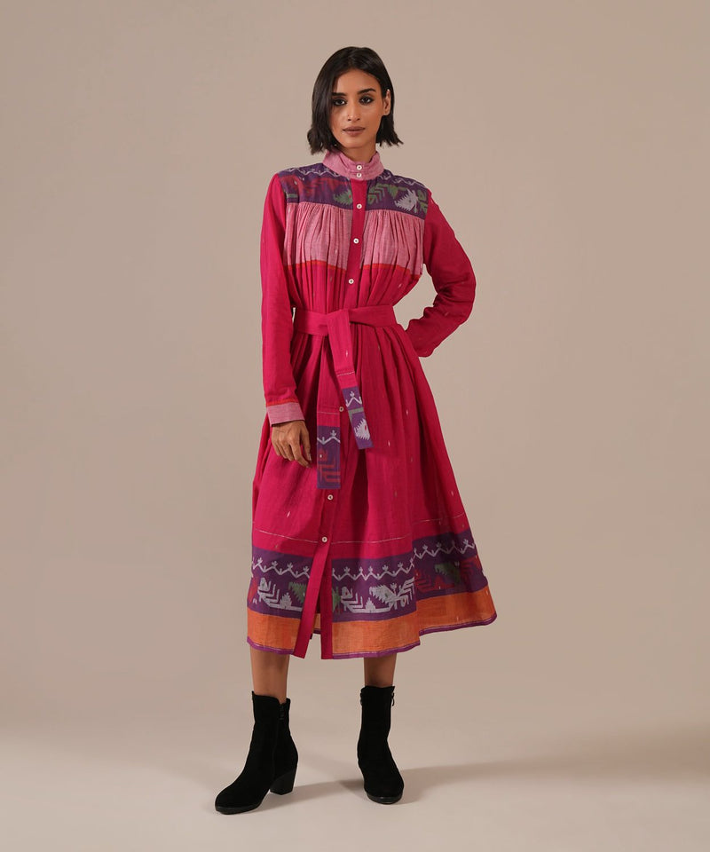 PINK HORIZON DRESS 100% cotton by Indigo Dreams in pink color for women Worldwide