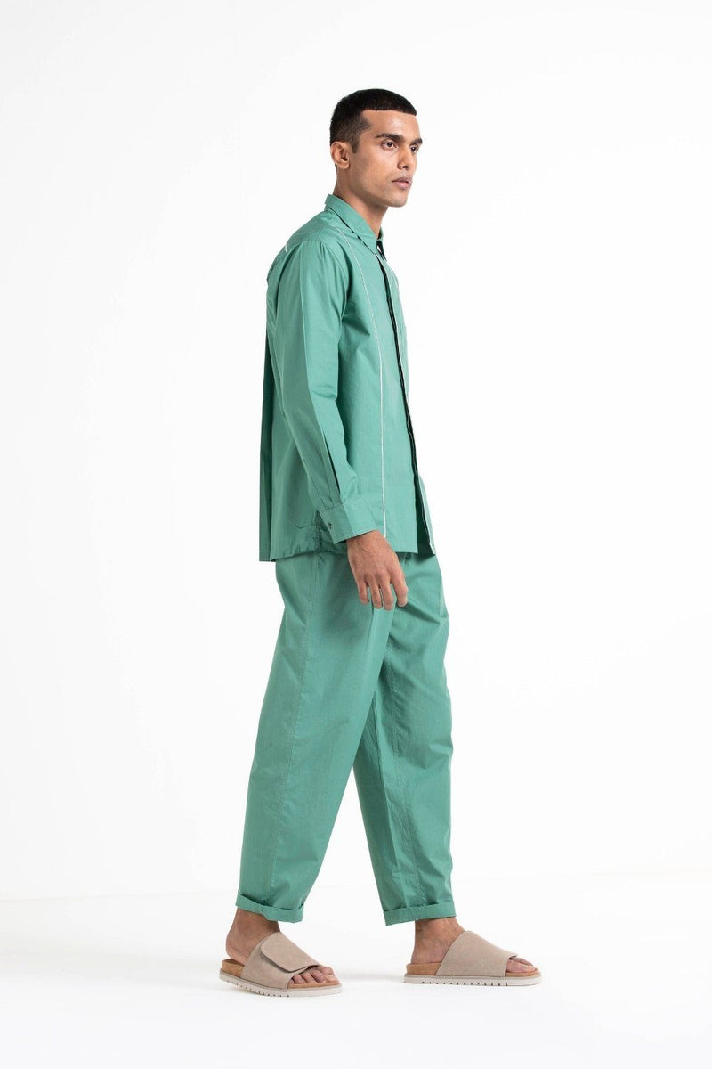 Piping Detail Shirt Co-ord Men THREE 