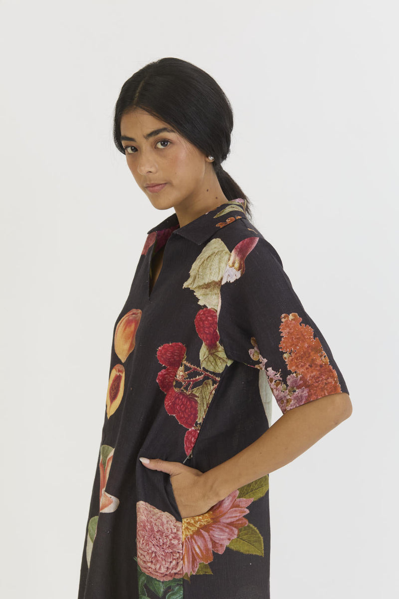 PLUM SHORT COLLARED DRESS by Yam for women Worldwide
