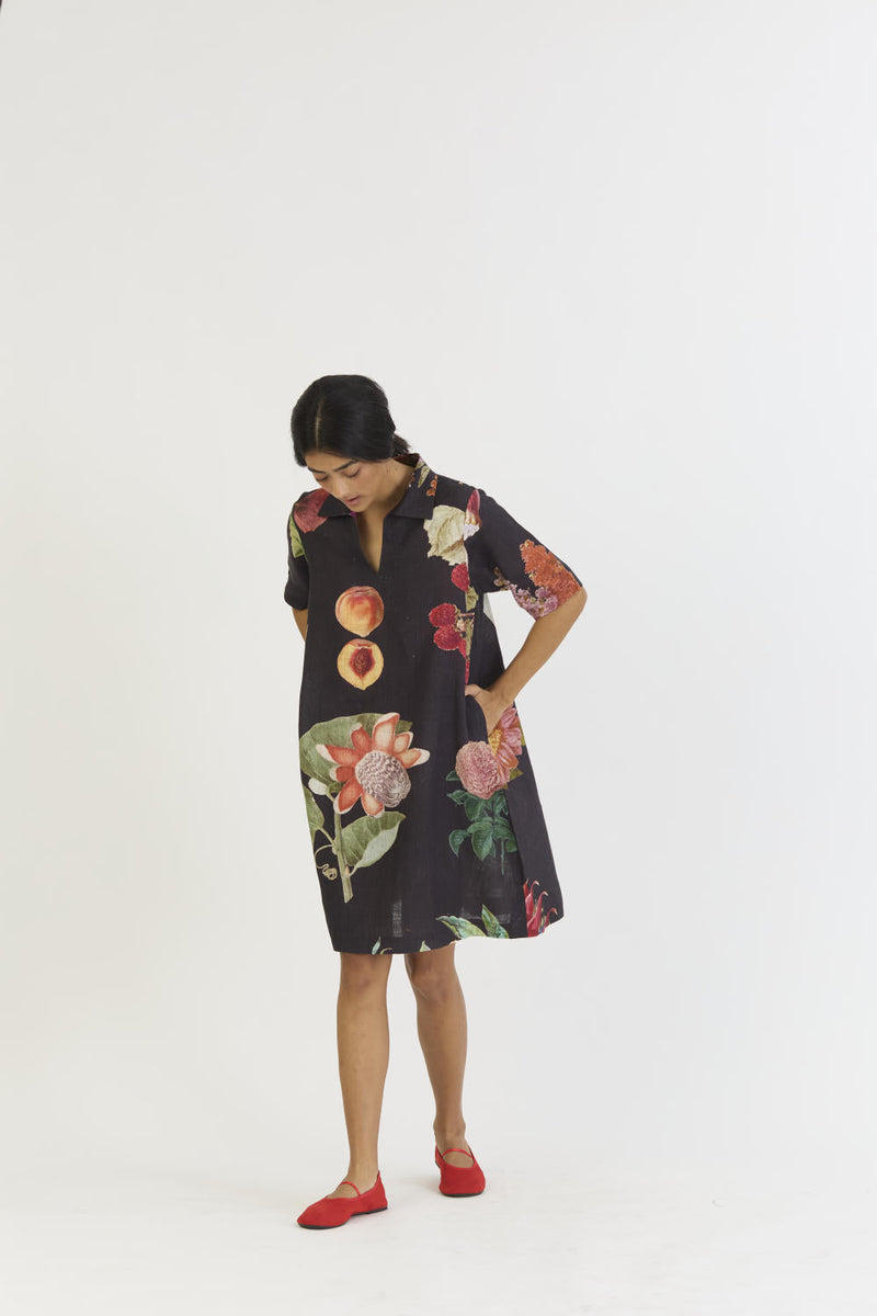 PLUM SHORT COLLARED DRESS by Yam for women Worldwide