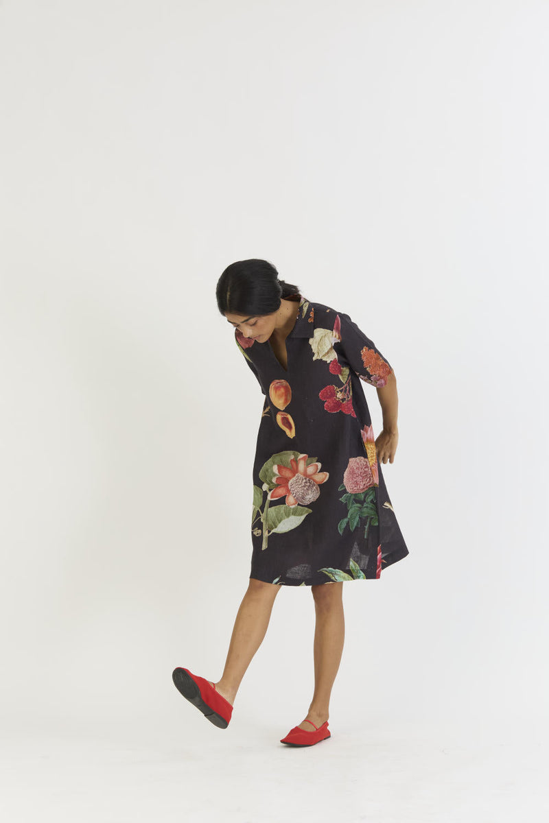 PLUM SHORT COLLARED DRESS by Yam for women Worldwide