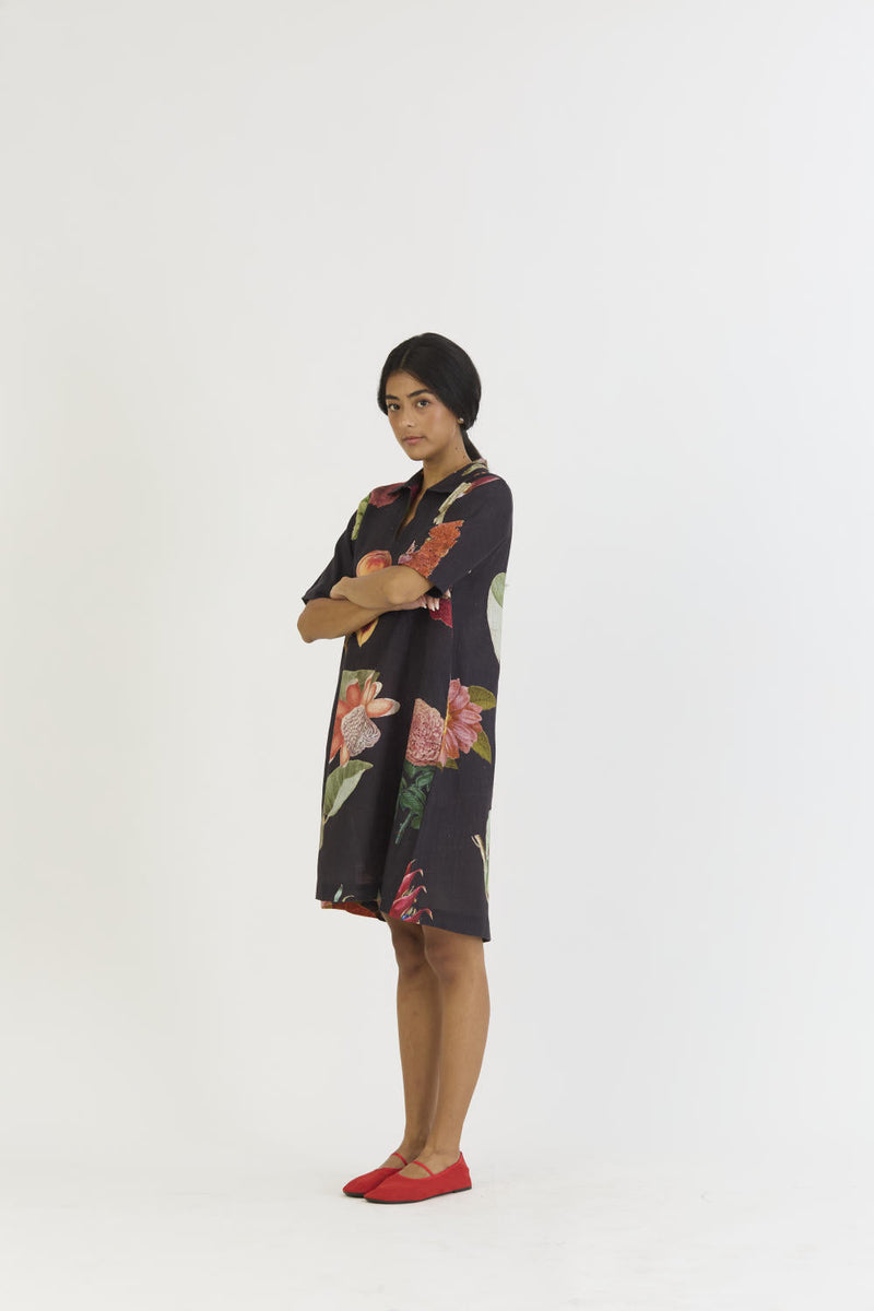 PLUM SHORT COLLARED DRESS by Yam for women Worldwide