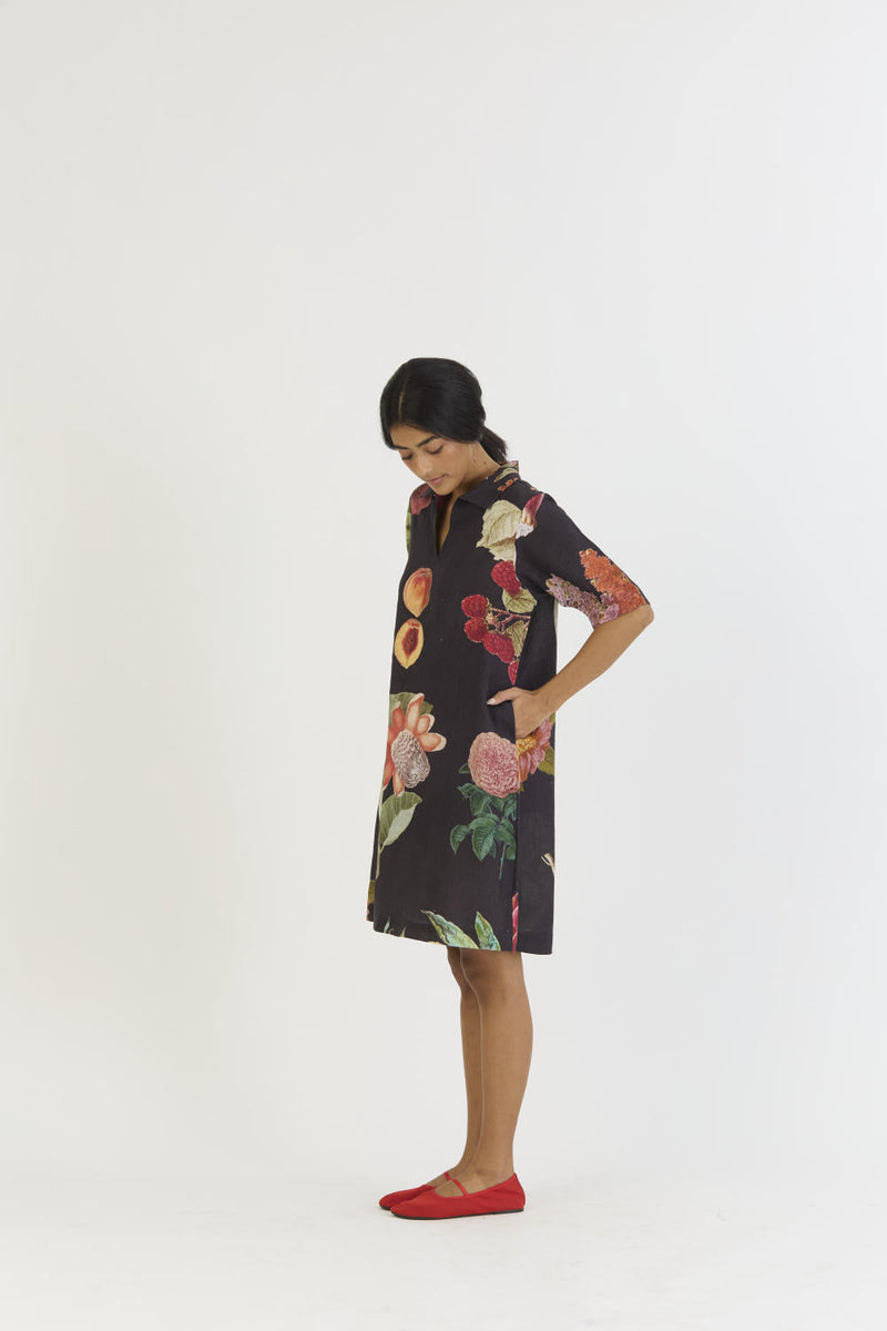 PLUM SHORT COLLARED DRESS by Yam for women Worldwide