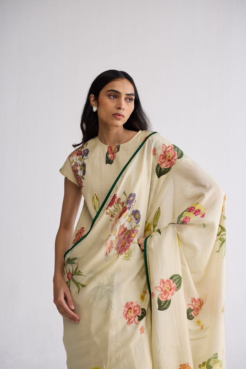 PRIMAVERA PINTUCKS BLOUSE cotton cambric blouse by YAM in off white for women Worldwide