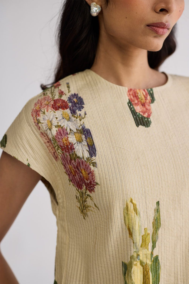 PRIMAVERA PINTUCKS BLOUSE cotton cambric blouse by YAM in off white for women Worldwide