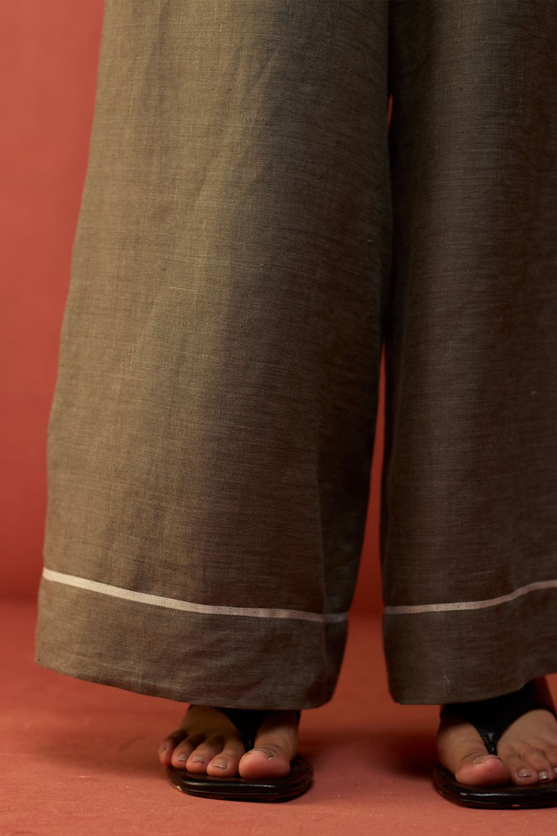 Emma Relaxed Fit Linen Pants - Grey by Manan for Worldwide
