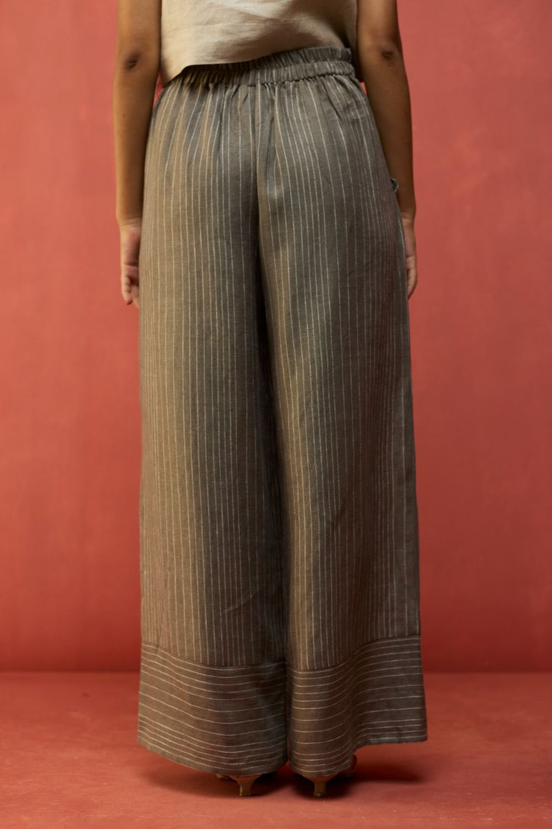 Emma Relaxed Fit Linen Pants - Grey by Manan for Worldwide