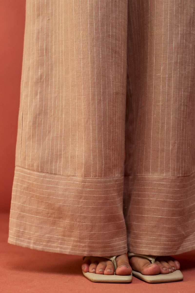 Juno Stripe Linen Pants - Dusty Rose by Manan for Worldwide