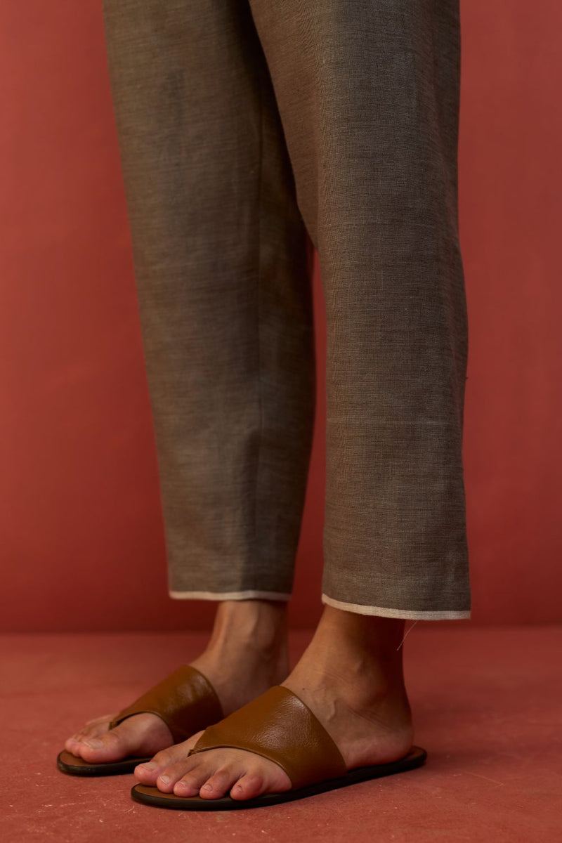Wera Tapered Linen Pants - Grey by Manan for Worldwide