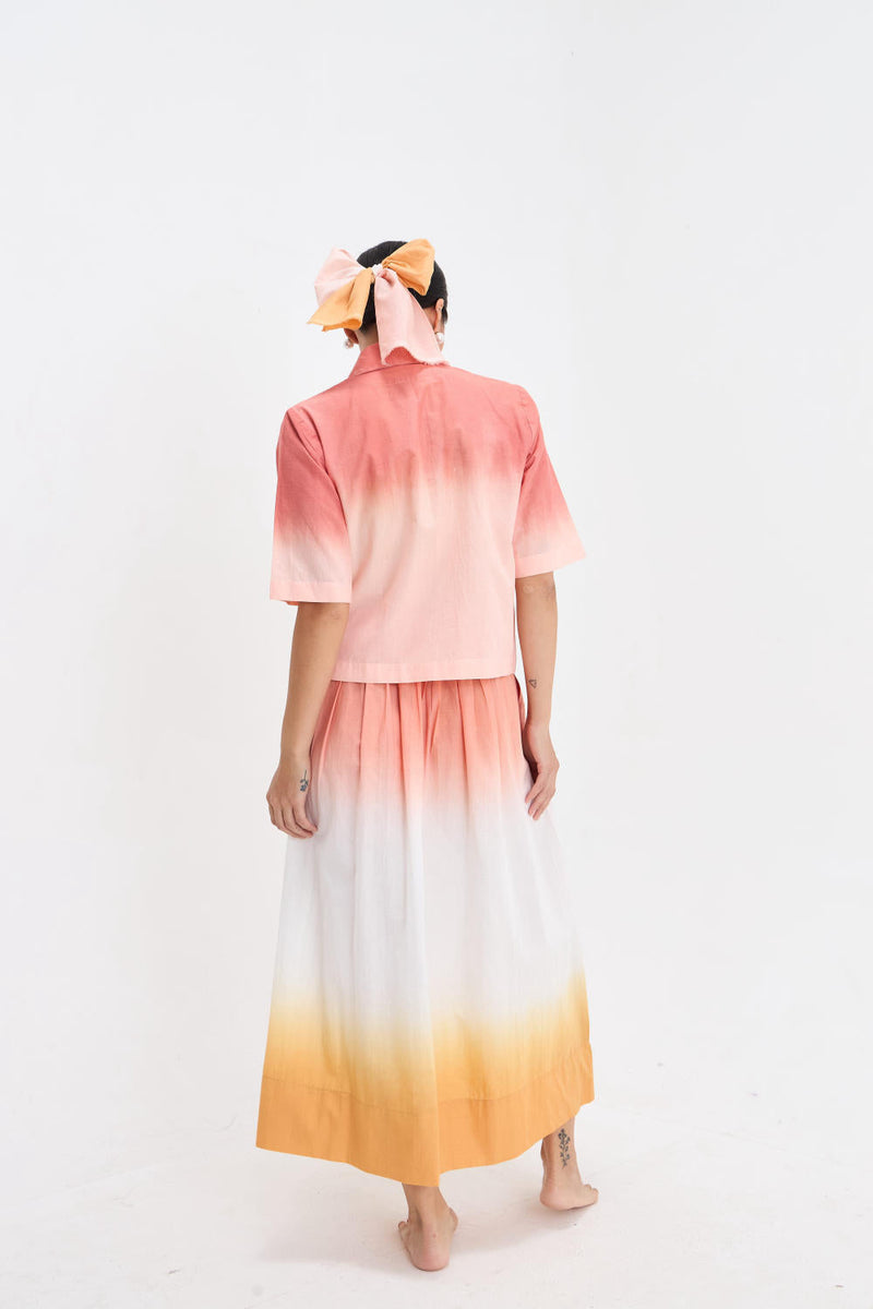 OMBRE SKIRT TOP SET cotton by Aavidi for women Worldwide
