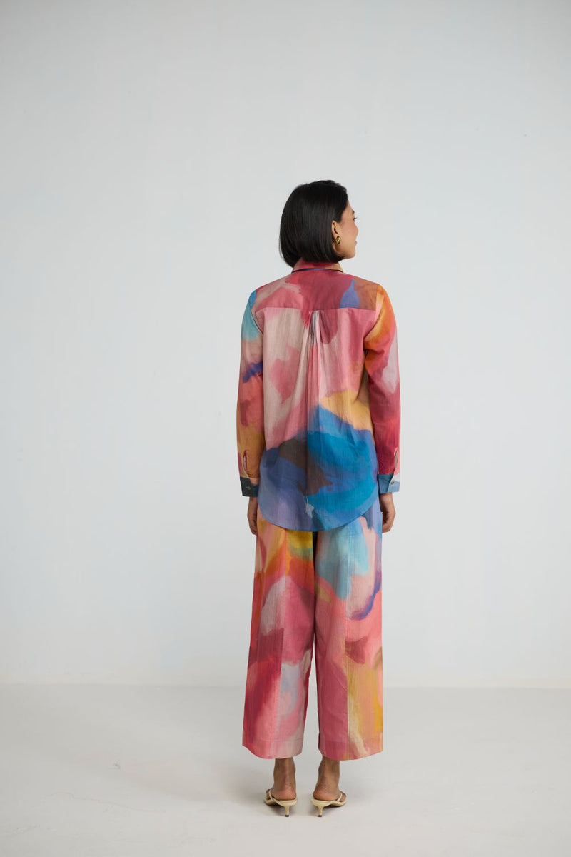 RAINBOW GARDEN COTTON CO-ORD SET cotton cambric co-ord set by YAM in multicolor for women Worldwide