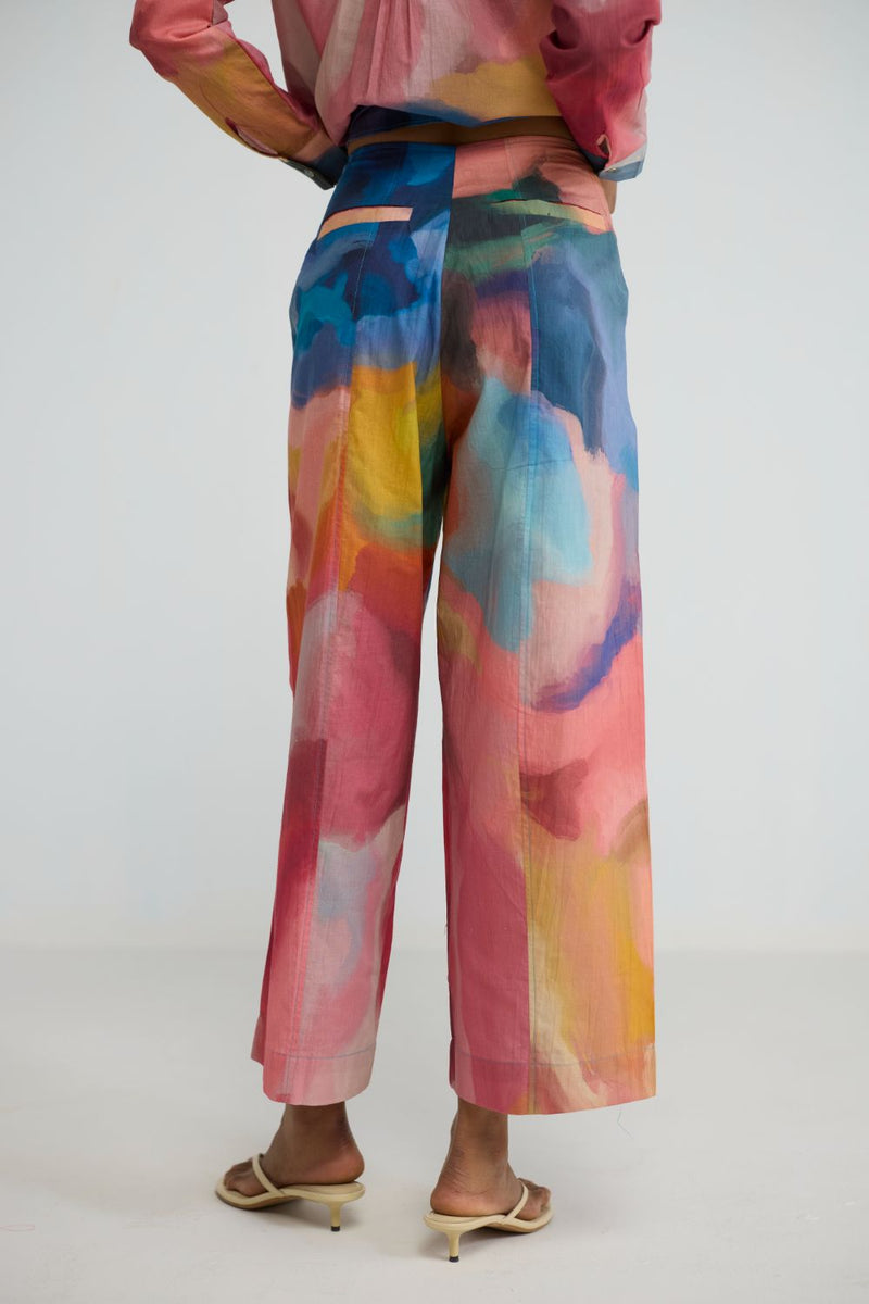 RAINBOW GARDEN COTTON CO-ORD SET cotton cambric co-ord set by YAM in multicolor for women Worldwide