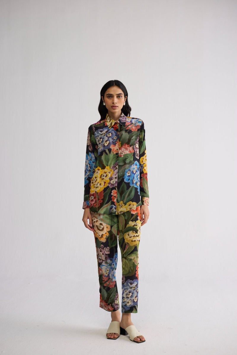 RAIN CO-ORD SET crepe co-ord set by YAM in multicolor for women Worldwide