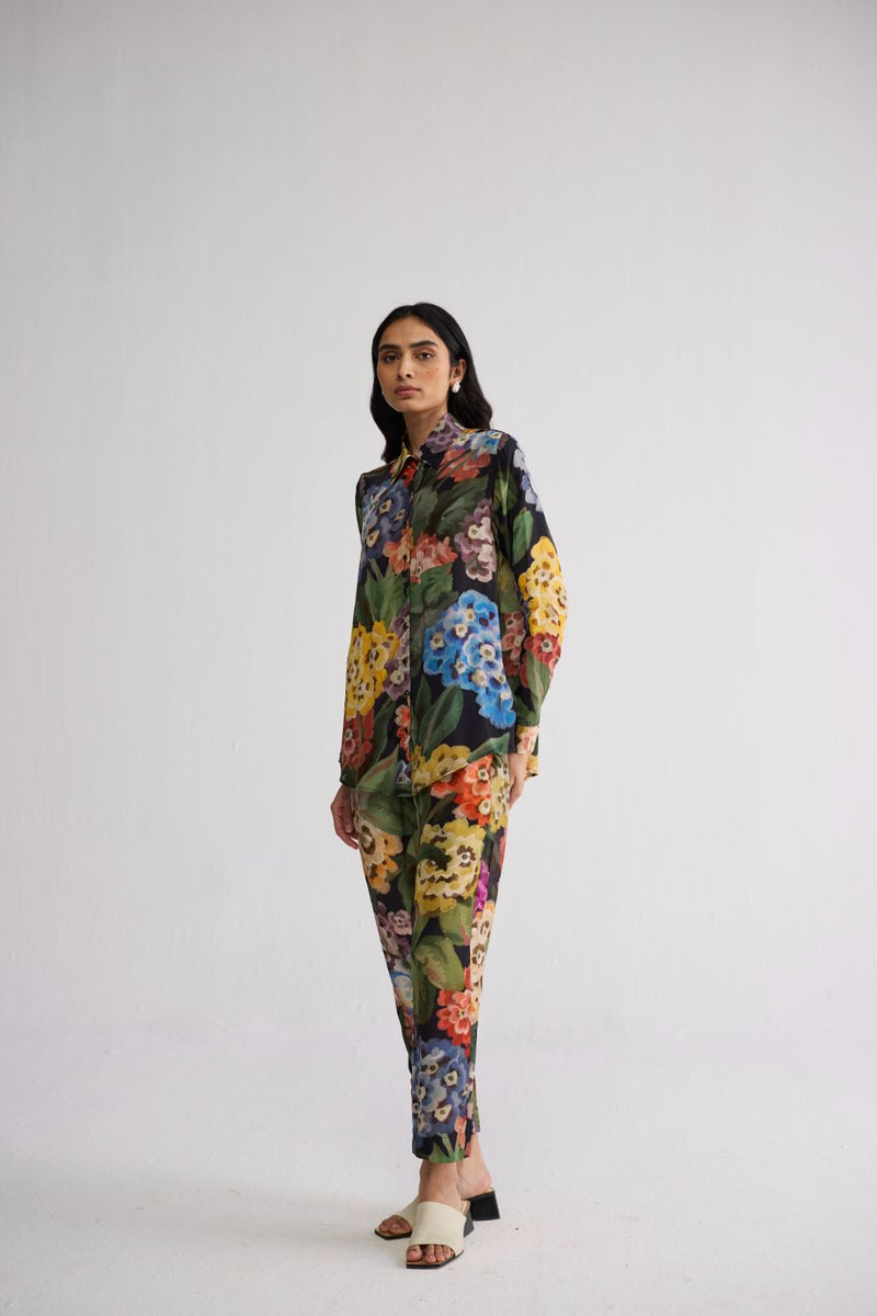 RAIN CO-ORD SET crepe co-ord set by YAM in multicolor for women Worldwide